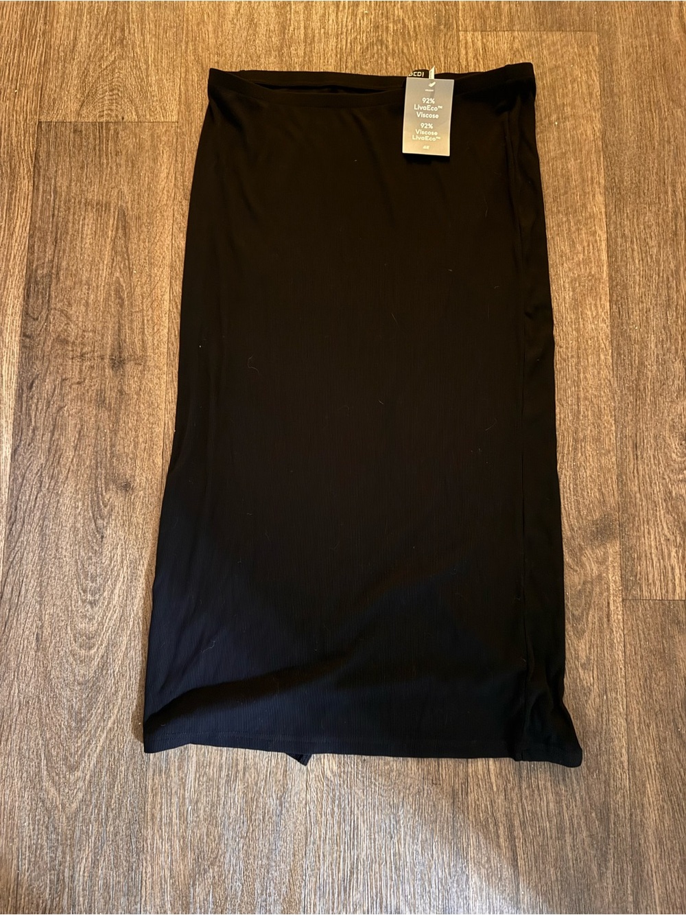 H&M Black Midi Skirt - Ribbed Texture